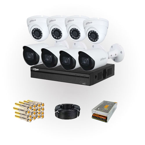 قیمت پکیج دوربین داهوا مدل DH-P8-XVR01200TP-MP